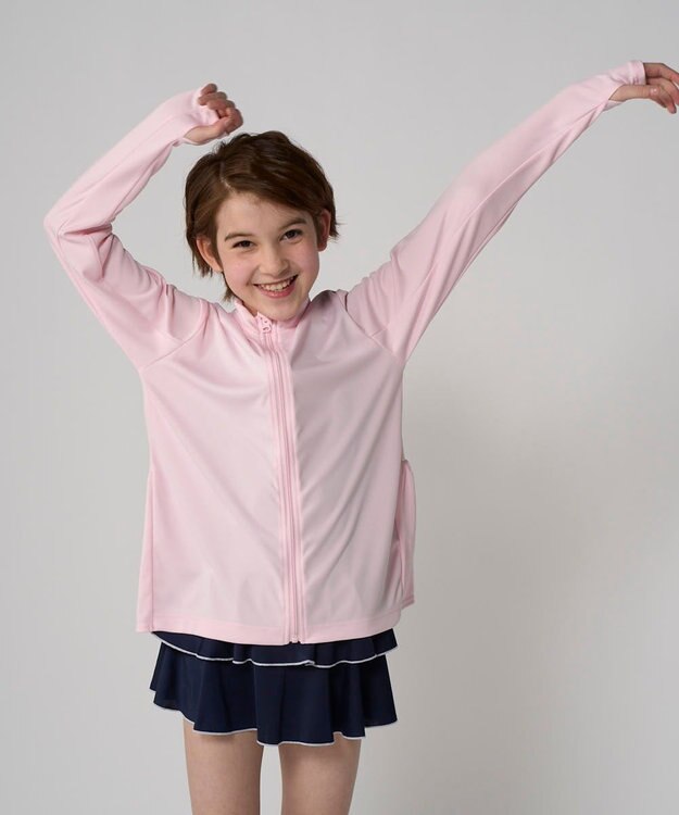 OP／FILA 【Ocean Pacific】フリルラッシュガード ピンク