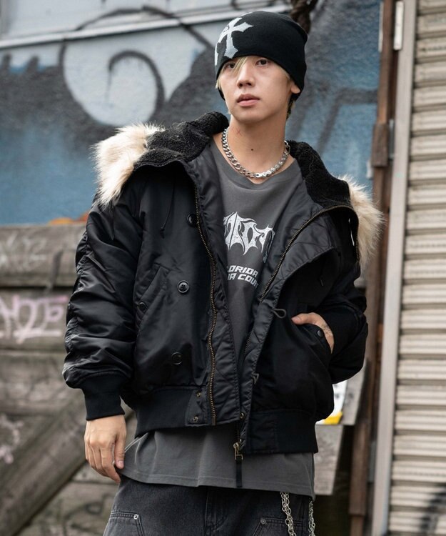 WEGO 【ユニセックス着用ITEM/MLサイズ展開】N2B ブラック