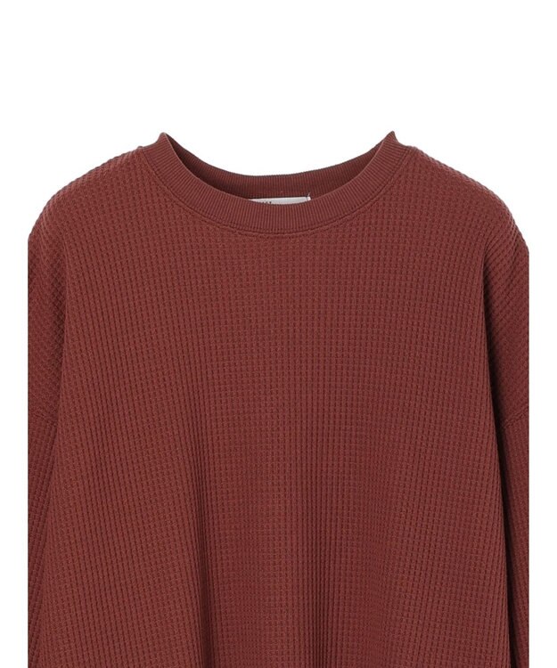 CRAFT STANDARD BOUTIQUE ワッフルレイヤード風プルオーバー Brick Red