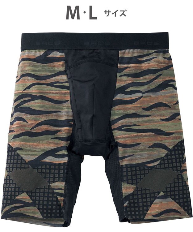 WACOAL MEN ボクサーパンツ【CROSSWALKER】はいて歩いてカロリー消費アップをめざそう！ムレ軽減設計 前開き スパッツ ロング丈 GX6007 /ブロス バイ ワコールメン シナモンブラウン