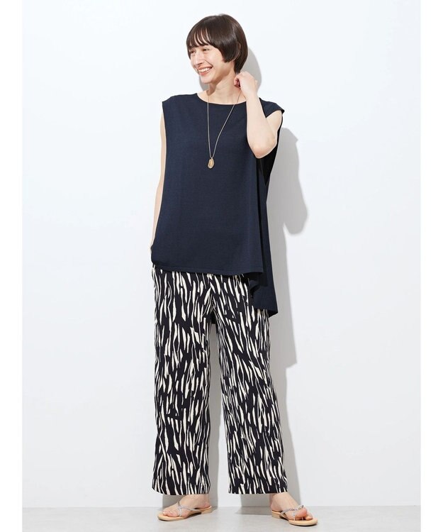 AMERICAN HOLIC サラッとＬｅａｆモチーフパンツ Black