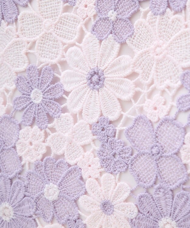 Maison de FLEUR フラワーレーススクエアトートバッグ Lavender