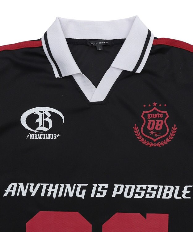 WEGO ナンバリングサッカーT（SS） ブラック