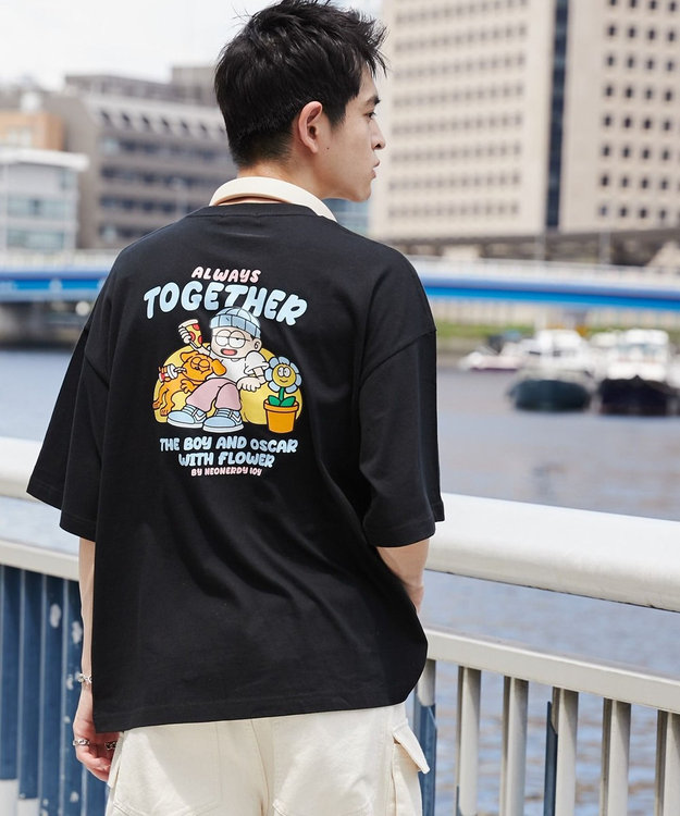 WEGO 【ユニセックス着用ITEM】ALWAYS　TOGETHER　プリントT（SS） ブラック