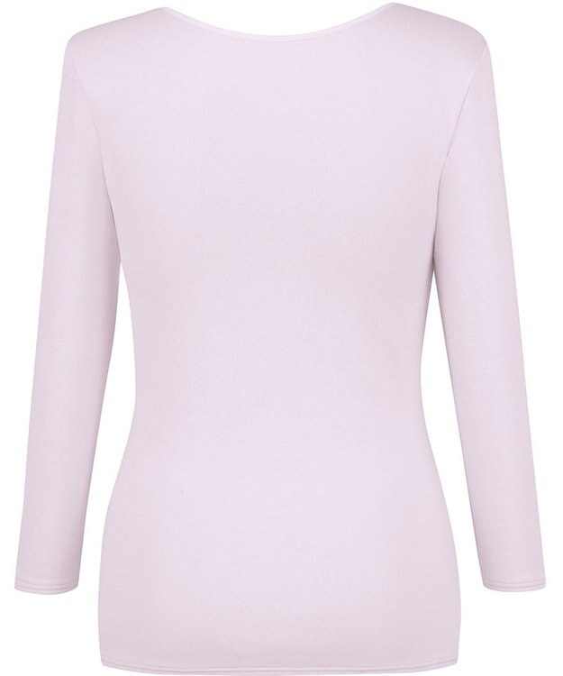 Wing あったかインナー 綿100％(肌側) シルクプロテイン加工 やわらかな肌ざわり 軽い あたたかい 【エアロカプセル】 8分袖 長袖 秋 冬 EL2849 ウイング／ワコール チャコールグレー