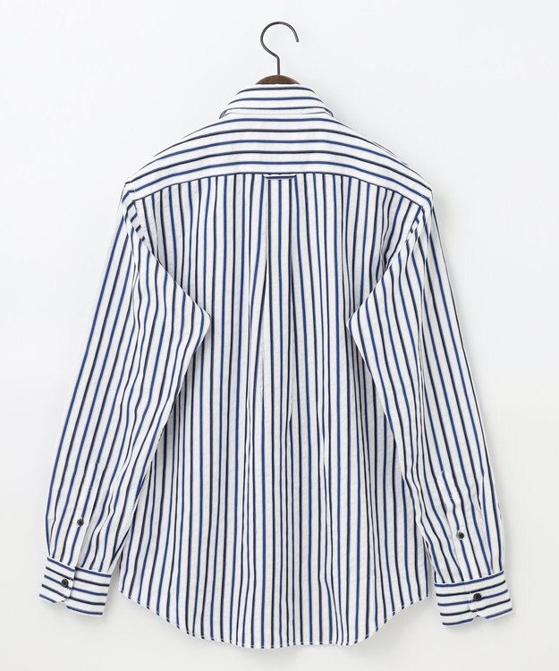 JOSEPH ABBOUD 【キングサイズ・吸水速乾・イージーケア】ソアロンストライプシャツ サックスブルー系1