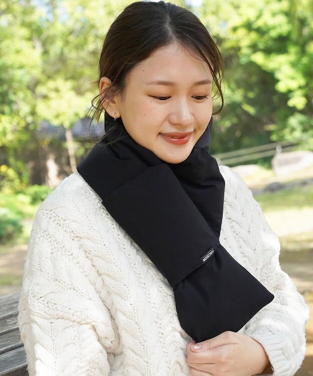 F/ACSION 【ユニセックス/防水・保温・撥水・透湿/洗える】KOMOKAKE　ダウンマフラー BLACK