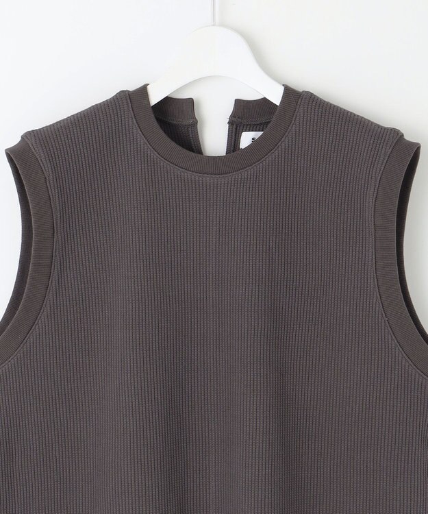 23区 【SACRA】ベアワッフル カットソー チャコールグレー系