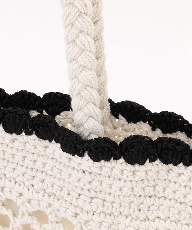 組曲 レタリングクロシェ トート アイボリー系