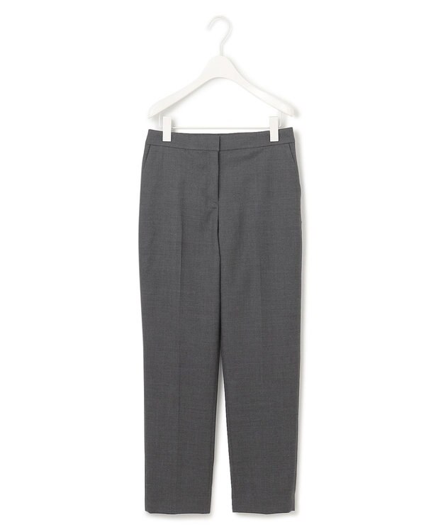 ICB 【セットアップ対応】ウールストレッチ テーパードパンツ チャコール系