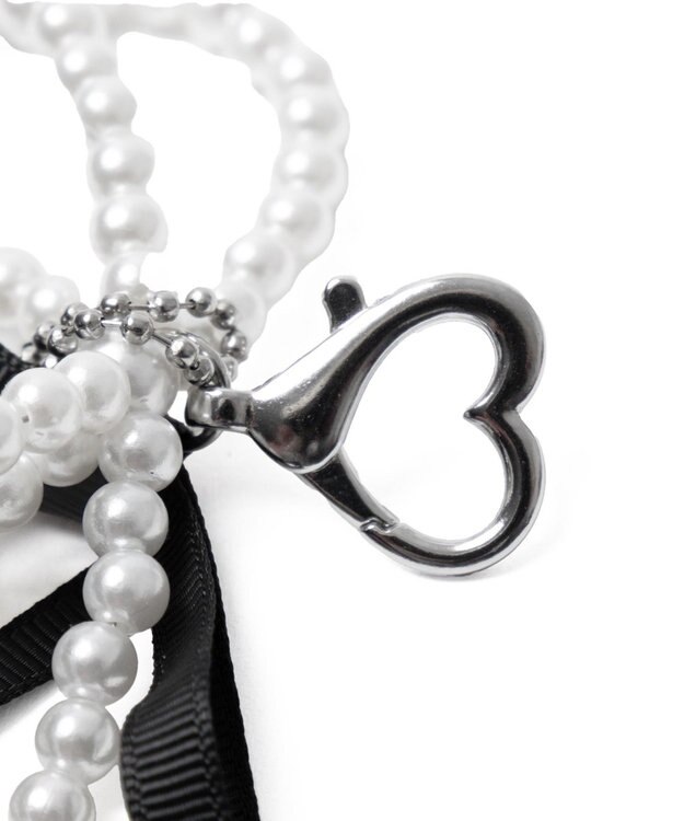 WEGO ダブルリボンハートキーホルダー ブラック