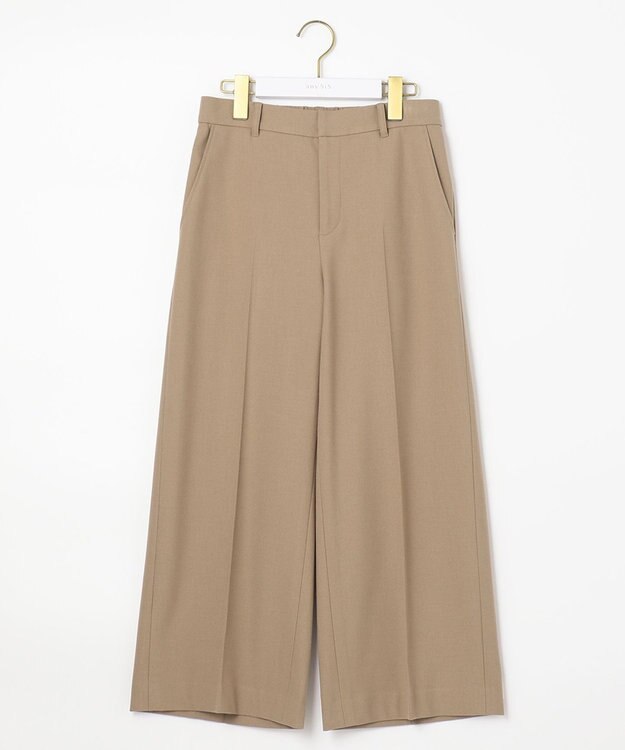 ANY SIS 【蓄熱効果】サーモトロン 2WAYストレッチ ワイドパンツ キャメル