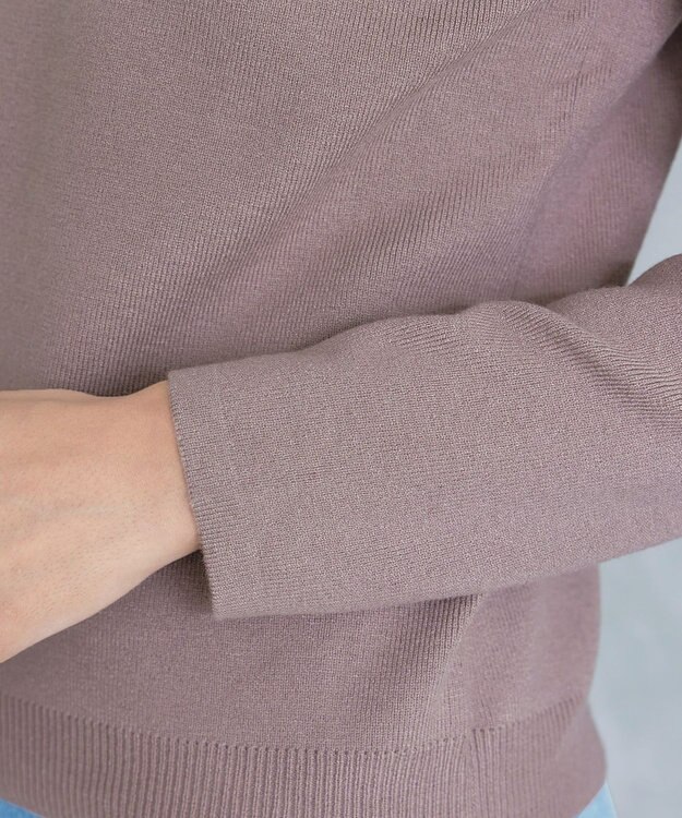 Tiaclasse 【洗える】ショルダーリボンニットトップス モカ