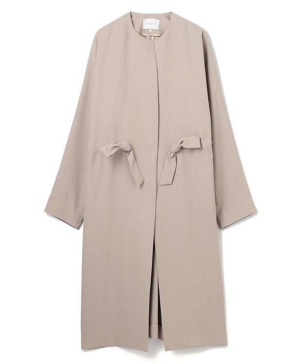 BEIGE， 【洗える】PORDIC / ノーカラードルマンロングコート Taupe