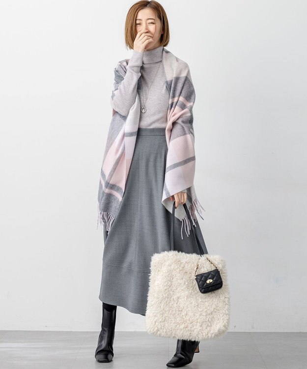 23区 S 【滝沢眞規子さん着用/WEB限定カラーあり】ウーステッドウール リブタートル ニット ベージュ系