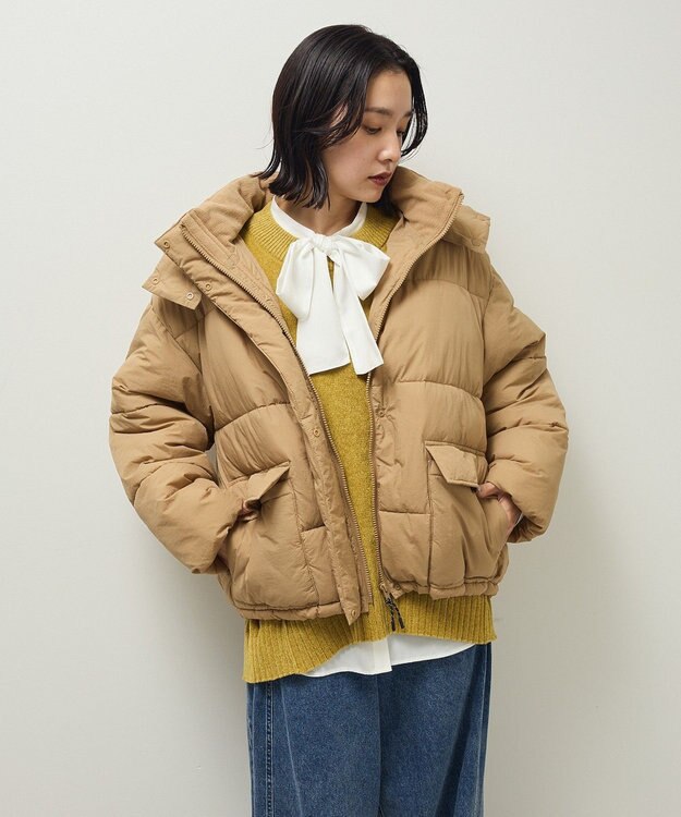 Green Parks ライトファイバーフーディブルゾン Beige