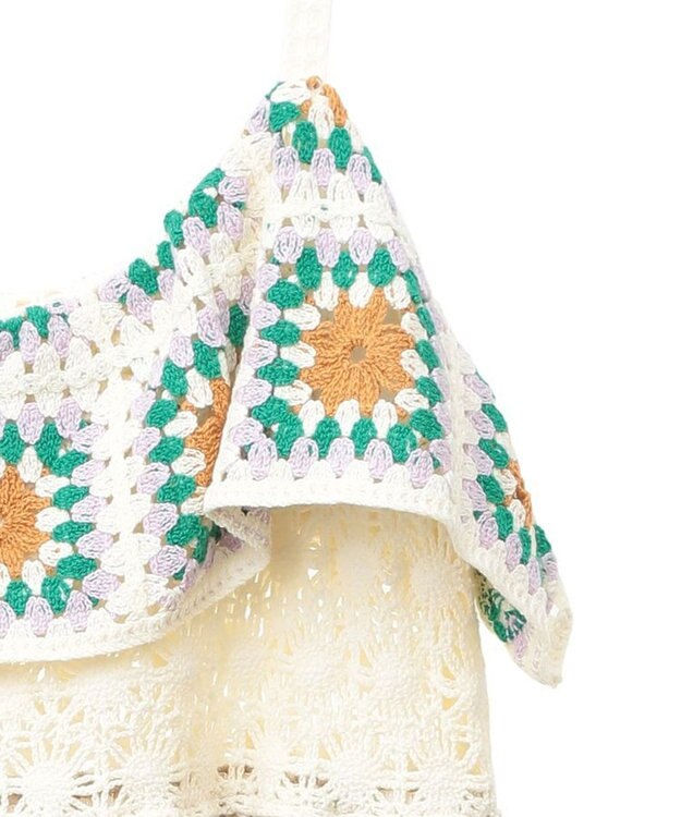 Green Parks ・ＳＵＧＡＲ　ＳＰＯＯＮ　クロシェキリカエワンピース Ivory