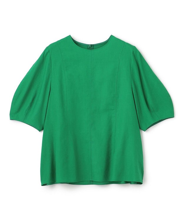UNFILO リネンレーヨン フォルムブラウス グリーン
