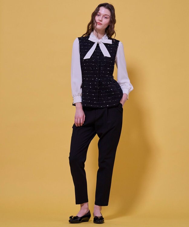 TOCCA 【八木アリサさん着用】【消臭】FLOWER HIDE AND SEEK ジレ ブラック系