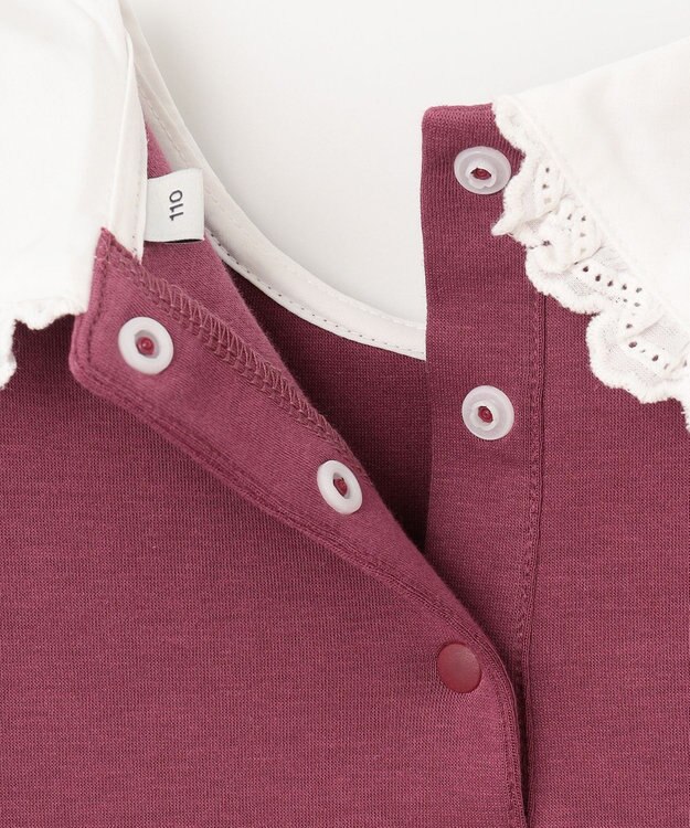 ANY KIDS 襟付き ワンピース ボルドー