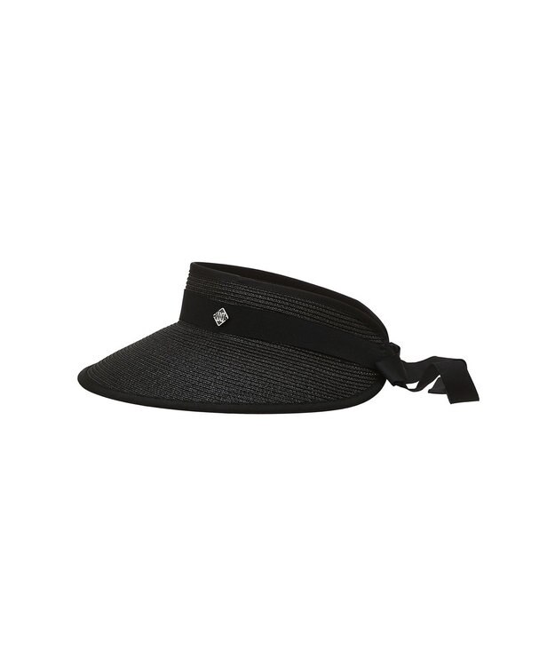 DAKS DAKS GOLF バックリボン 天然草ワイドバイザー ブラック