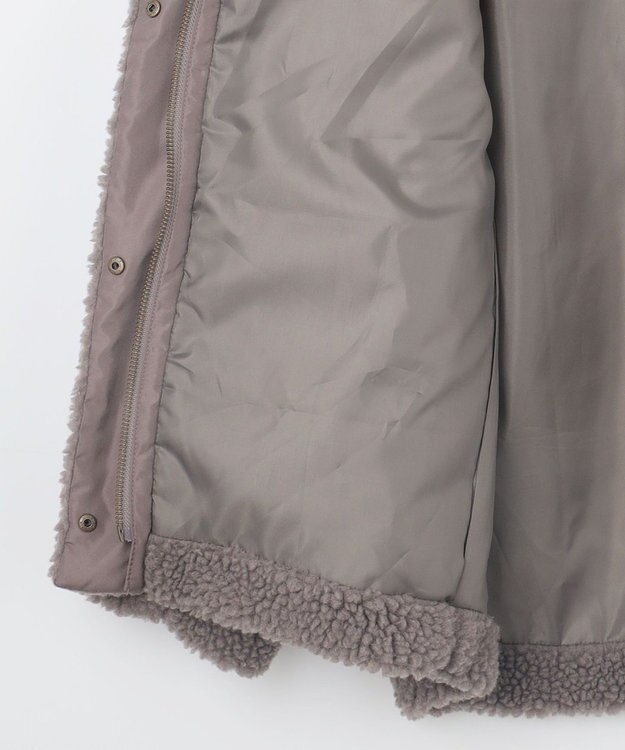 ANY L 【洗濯機可能】ボアスタンドカラーブルゾン モカ