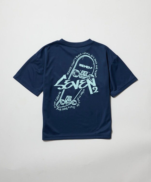 OP／FILA 【SEVEN2】ストリ－トデザインロゴTシャツ ネイビー