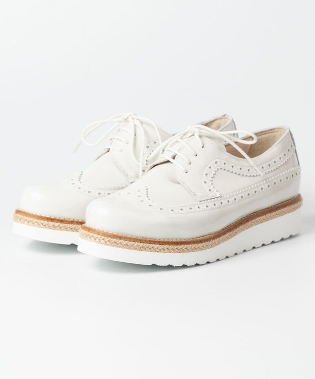 BONTRE 【BONTRE/ボントレ】ジュート厚底レースアップシューズ/05702-RS ホワイト