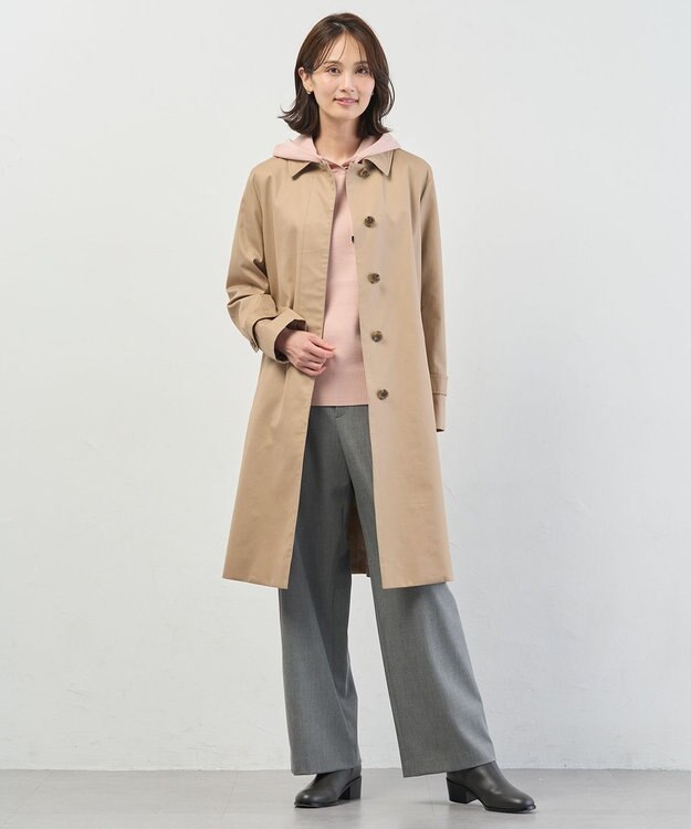 J.PRESS LADIES S Smooth ニット パーカー ピンク系