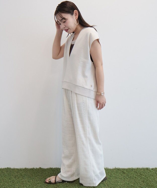 AMERICAN HOLIC 【RUSSELL】裏毛Vネックベスト Oatmeal