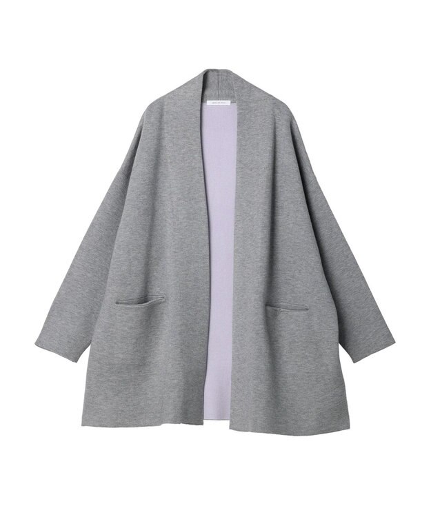 AMERICAN HOLIC バイカラーニットコーディガン Light Gray Mixture
