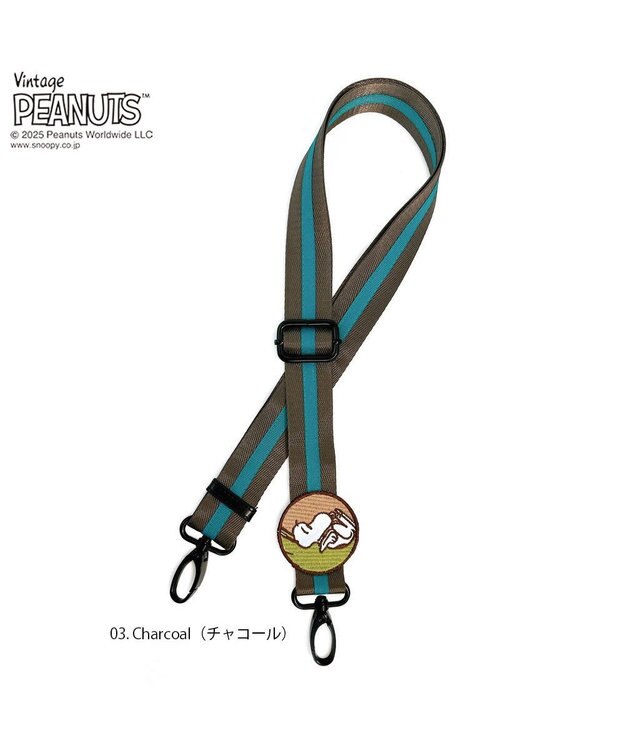 ROOTOTE 8440【スヌーピー】IP.WR.ストラップ.ピーナッツ-0G 03：チャコール