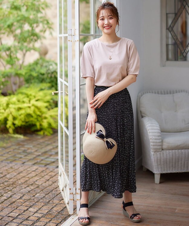 ANY SIS 【美人百花7月号掲載】ウォッシャブルリボン ハット ベージュベージュ×ネイビー