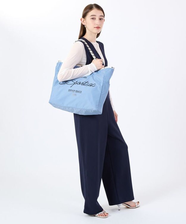 LeSportsac LARGE 2 WAY TOTE/2ウェイスレートブルー/パールシャイン 2ウェイスレートブルー/パールシャイン