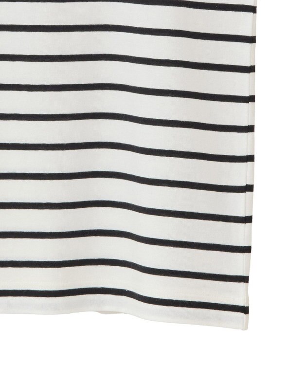 earth music&ecology 【接触冷感/洗濯機可】フレンチＴ Border Ivory