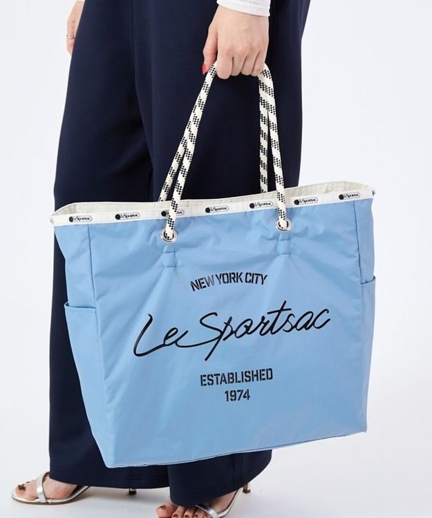 LeSportsac LARGE 2 WAY TOTE/2ウェイスレートブルー/パールシャイン 2ウェイスレートブルー/パールシャイン