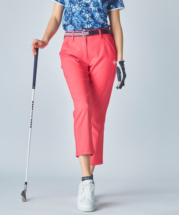 FILA GOLF／marie claire 【marie claire SPORT】 ９分丈ロングパンツ レッド