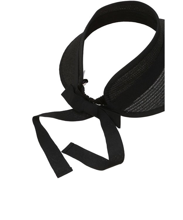 DAKS DAKS GOLF バックリボン 天然草ワイドバイザー ブラック