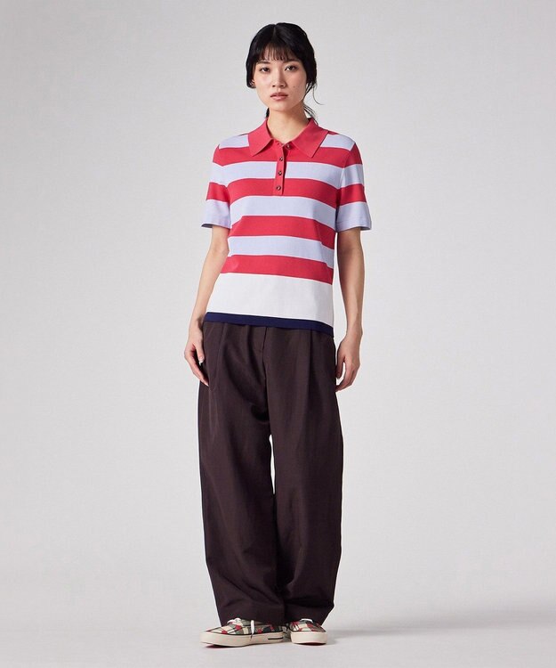 Paul Smith Paul Smith Loves Barbour Felton Knitted ポロシャツ チェリー