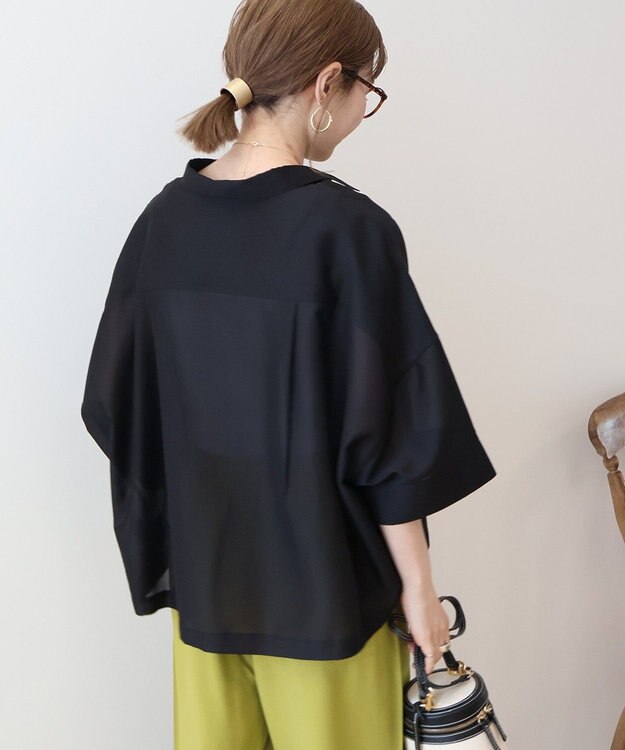 AMERICAN HOLIC Wポケットシアー半袖シャツ Black