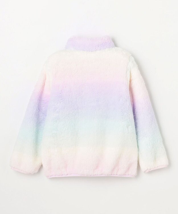 ANY KIDS 【ドッキング可能】ネコボアブルゾン ラベンダー×レインボー