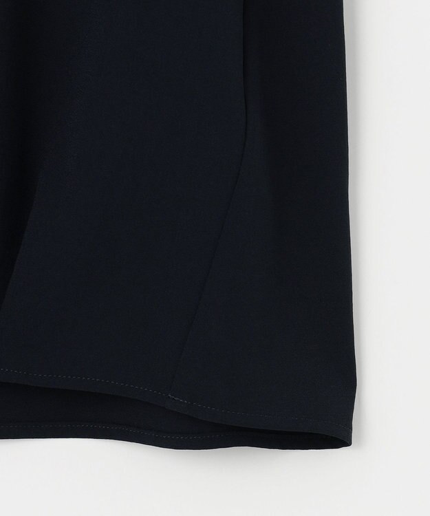 J.PRESS LADIES 【セットアップ対応・人気素材】Light ジョーゼット クルーネック ブラウス ネイビー系