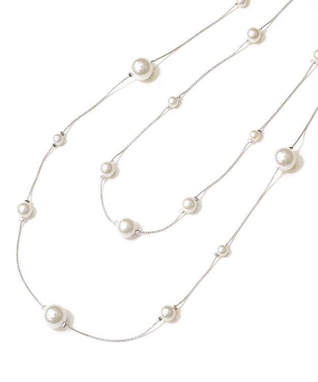 Tiaclasse マルチパールネックレス シルバー