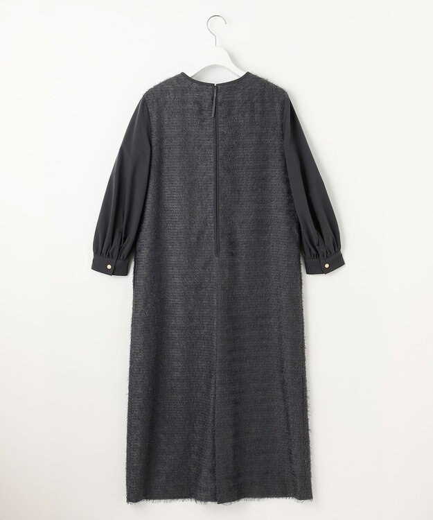 自由区 L 【カタログ掲載】ループカットジャカード ワンピース スレート