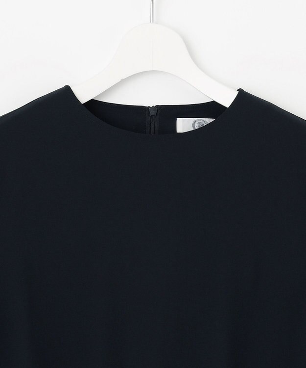 J.PRESS LADIES 【セットアップ対応・人気素材】Light ジョーゼット クルーネック ブラウス ネイビー系