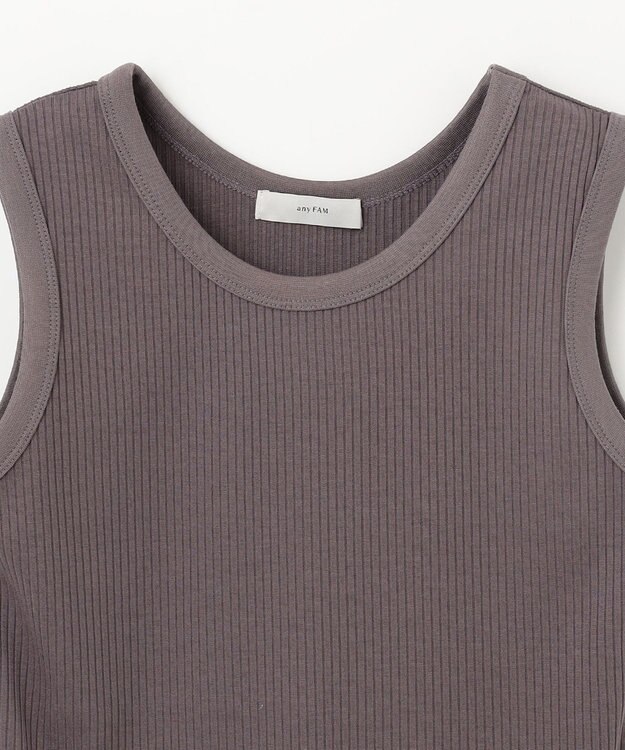 ANY L ベーシックタンクトップ チャコール