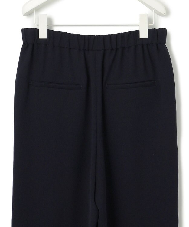 ICB L 【洗える】ライトダブルクロス ストレートパンツ ネイビー系