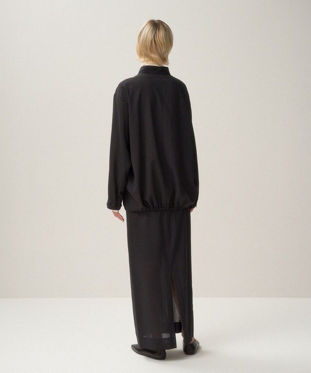 ATON WOOL LAWN | ストレートスカート CHARCOAL GRAY