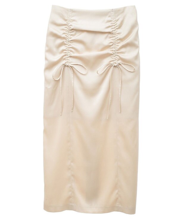 earth music&ecology フロントドロストリボンナロースカート Mint Green