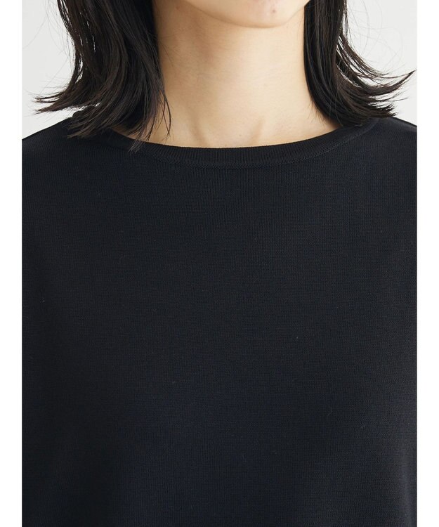 Green Parks プリーツ袖ニットプルオーバー Black